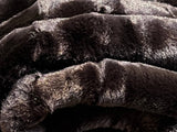 Majestically Inspired | Elegant Black | Ribbed Faux Rabbit & Velvet Bedding | Twin & Queen
