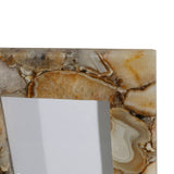 Picture Frame - Brown Stone Agate Accent with Glass, 5x7 in.