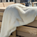 One Preevay Casual Khaki Ultra-Soft Faux Rabbit Fur Throw | Luxury 800gsm Plush | 50x60