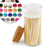 4" Matches in Large Chic Cork Top Jar - Color(s) of Choice