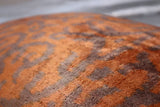 Handmade Velvet Throw Pillow 16x24 - Soft Brownish Orange