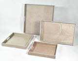 Sycamore with Silver Dollar Trim - Large Square Tray
