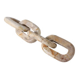 Ivory/Beige 14x3 in. Marble Novelty 4-Link Chain Sculpture
