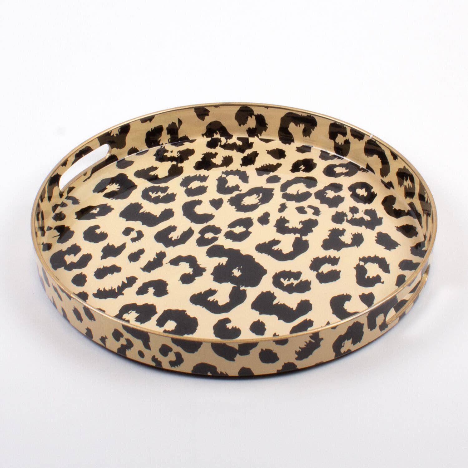 Square Walking Leopard Trinket Tray- Green