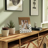 Wood and Glass Paw Print Picture Frame - White, 4x6 in.