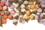 Felt Acorn Autumn Fall Decoration: Beige Stone