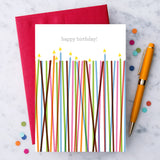 "Happy Birthday” candles greeting card