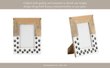 Wood and Glass Paw Print Picture Frame - White, 4x6 in.