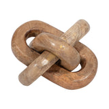 Decorative Figurine - Brown Wood Interlocking Knot, 6 in.