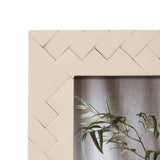 5 in. x 7 in. Ivory Resin Woven Photo Frame