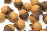 Felt Acorn Autumn Fall Decoration: Beige Stone