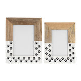 Wood and Glass Paw Print Picture Frame - White, 4x6 in.