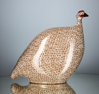 BROWN SPOTTED WHITE GUINEA FOWL-LARGE