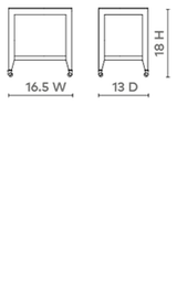 ISADORA TEA TABLE, CANVAS CREAM