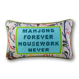 Mahjong Needlepoint Pillow