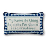 Reservations Needlepoint Pillow