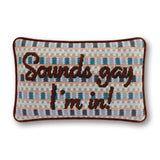 Sounds Gay Needlepoint Pillow