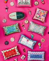 Spill the Tea Needlepoint Pillow