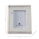 Photo Frame - White Marble Crystal-Clear Cover, 5x7 in.