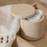 Vanity Accessories Set, Travertine Bathroom Set, 5-piece: Soap Dispenser 8oz