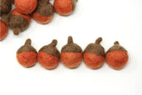 Felt Acorn Autumn Fall Decoration: Beige Stone