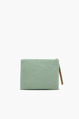 Mahjong Luxe Fully Hand-Beaded Top Zip Clutch