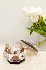 Crystal Candy Jar with Gold Base and Lid