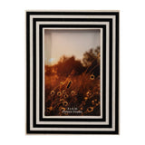 Photo Frame - Black Resin Modern Dimensional Lines, 4x6 in.