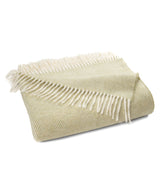 Southampton Home Merino Wool Herringbone Throw (Celery)