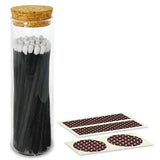 4" Matches in Chic Cork Top Jar - Colors of Your Choice: Espresso