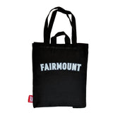 Fairmount Black Tote Bag with Chenille Embroidery Soft