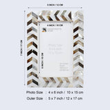 Mother of Pearl Picture Frames Pearlescent Chase, 3 Sizes