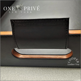 Cooper Black Hand-Stitched Premium Leather Serving Tray | 20" x 14" x 3.15" |One Preevay