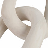 Sculpture - White Wood Interlocking 3-Chain Link, 28 in.