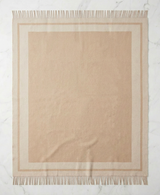 Southampton Home Double-Faced Border Throw 60" X 74" Natural