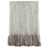 Faux Mohair Throw: Aqua / 50"x60"
