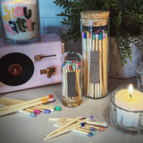 4" Matches in Chic Cork Top Jar - Colors of Your Choice: Espresso