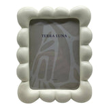 Ivory 5x7 in. Polyresin Puffy Squiggle Photo Frame