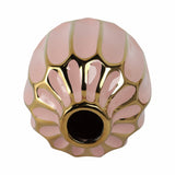 Pink 8 in. Ceramic Novelty Striped Blush Vase