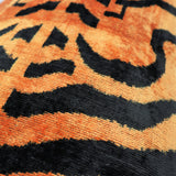 Handmade Velvet Throw Pillow – 16x24 Inch Tiger Print Patter