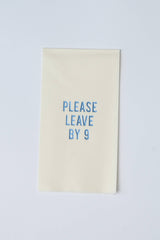 "Please Leave by 9" Disposable Linen-like Guest Towels