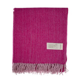 Wool Herringbone Blanket- Pink