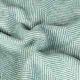Wool Herringbone Blanket- Pistachio