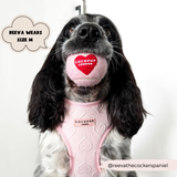 Luxe Adjustable Neck Harness - Baby Pink Heart: M