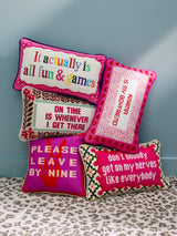 Leave by Nine Needlepoint Pillow