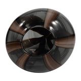 Decorative Vase - Brown Glass Large Modern Striped, 13 in.