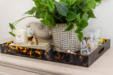 VIDA Acrylic Tortoise X-Large Tray With Handles