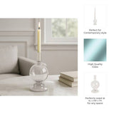Taper Candle Holder - Clear Glass Bubble, 7 in.