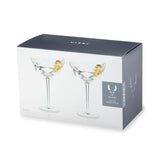 Seneca™ Faceted Crystal Martini Glasses Set of 2