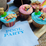 Pool Party Summer Cocktail Paper Napkins
